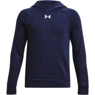 Sweatshirt med hætte Under Armour UA Rival Fleece Hoodie-BLU 1379792-410 Størrelse YXS