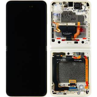 Samsung Galaxy Z Flip 3 5G LCD Skærm (Uden Kamera) - Cream