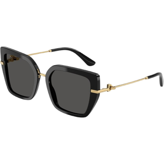 Dolce & Gabbana Kvinde DG4474 501/87 Solbriller Acetat Sort Grå Sommerfugl Normal