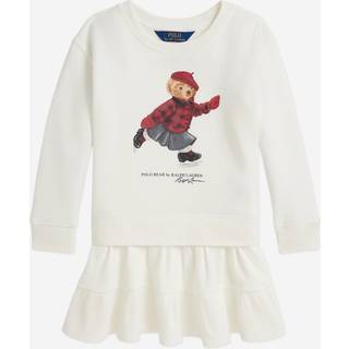 Polo Ralph Lauren Polo Ralph Lauren Cream Girls Skate Bear Knit Pleat Dress - 98104cm