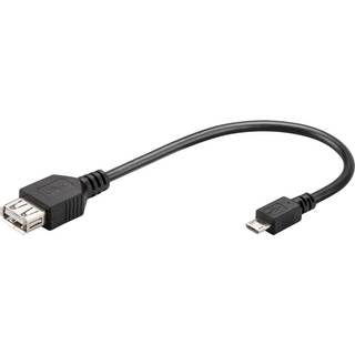 USB 2.0 adapter kabel (Type A hun - micro B han) | 20 cm | PRIS-MATCH