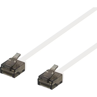 Deltaco Flat 1mm, Cat6a netværkskabel1.5m- Gråt