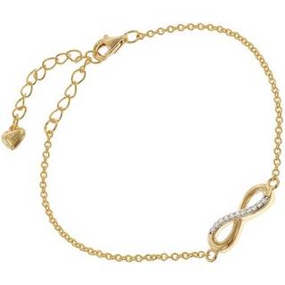 trendor 28443 Damen-Armband Unendlichkeit 925 Silber Vergoldet