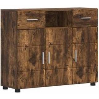 Sideboard med dør Røget eg 88,5 x 30,5 x 73 cm Konstrueret træ