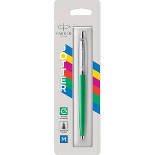 Parker Jotter Originals-kuglepen, grøn lakering, medium spids, blå blæk, boblepakke