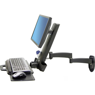 ERGOTRON 200 SERIES COMBO ARM WALL MOUNT BLACK IN