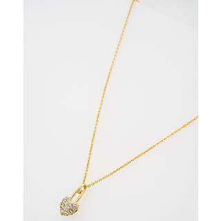 Ted Baker Gold Paige Pavé Padlock Heart Necklace - 46cm