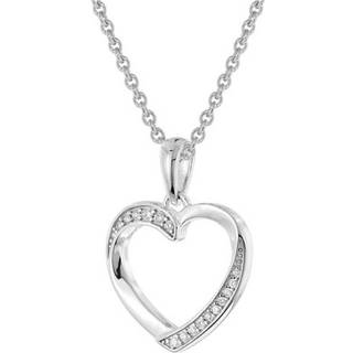 trendor 28420 Damen-Halskette mit Zirkonia Herz-Anhänger 925 Silber