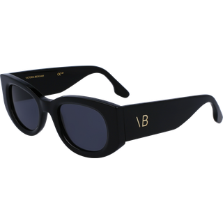 Victoria Beckham Kvinde VB654S 001 Solbriller Acetat Sort Grå Rund Normal Fotokromatisk