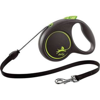 Flexi-line Black Design 5m - Grøn / Med Snor / M
