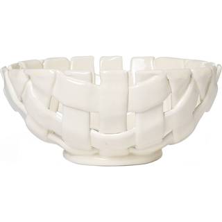 Ferm Living Plait Skål Ø24 Cm Offwhite - Serveringsskåle Keramik Off-White - 1104269916