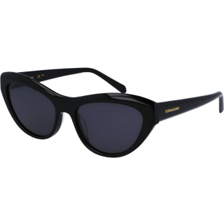 Ferragamo Kvinde SF1103S 001 Solbriller Acetat Sort Grå Cat Eye Normal Normal