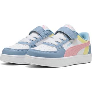 PUMA Caven 2.0 Block Sneakers Kids, Shoes, White/Pinkscape/Cool Blue, 34
