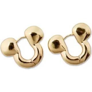 Mickey Mouse Huggie Hoop Goldtone Earrings - Multicolored