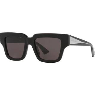 Bottega Veneta Kvinde BV1276S 001 Solbriller Acetat Sort Grå Firkantet