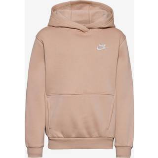 Nike Sportswear Club Fleece-pullover-hættetrøje til større børn - brun - M