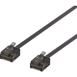 DELTACO Flat CAT/6A U/UTP LSZH 3m Black