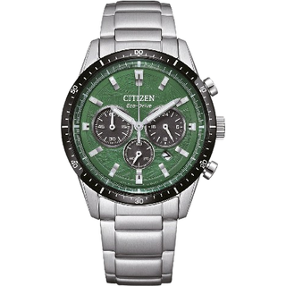 Citizen CA4624-56X Eco-Drive Chronograph Herrenuhr Stahl/Grün