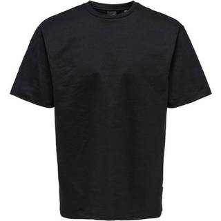 ONLY & SONS t-shirt i sort til herre | Relaxed fit |