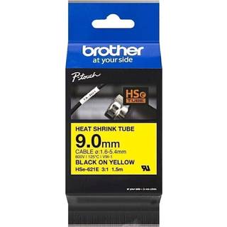 Brother Tape Krympeslange 9mm Hse-621e Sort/gul