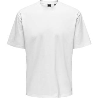 ONLY & SONS t-shirt i hvid til herre | Relaxed fit |