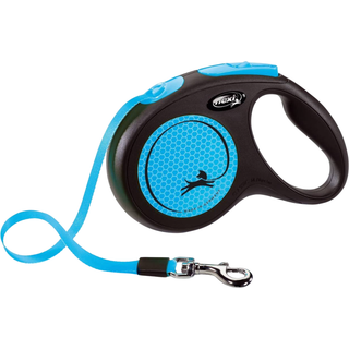 Flexi New NEON M leash 5 m 25 kg black / neon blue