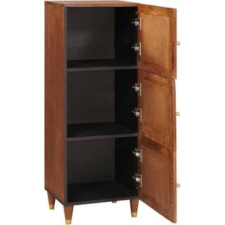 Høj skab Brun 40 x 33.5 x 110 cm Rattan og solid mango træ