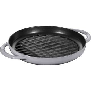 Staub Grillpander Pure grill 26 cm, Rund, Grafitgrå, Støbejern