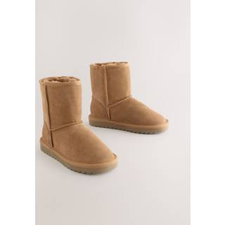 Next Tan Brown Water Repellent Suede Pull On Boots