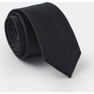 The Savile Row Company Savile Row Company Fine Twill Skinny Silk Black Tie