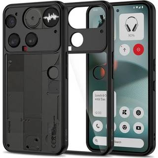 Tech-Protect - Nothing Phone (3) MagMat Hybrid Cover - Gennemsigtig / Sort