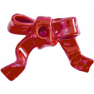Keramik Kerzenhalter Schleife - Rot