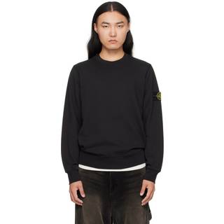 Stone Island Garment Dyed Fleece Sweatshirt Black