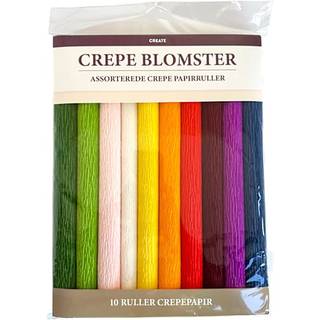 Crepe blomster - multifarver