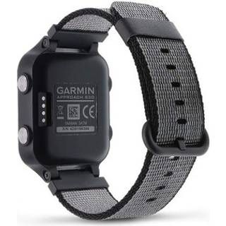 C2d Joy Woven Nylon Strap kompatibel med Garmin -tilgang S20/S5/S6 Golf Watch Replacement Band - Stor (sort)