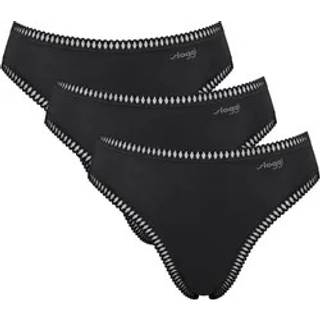 Sloggi 3-pak GO Crush High Leg Briefs - Black - XX-Large