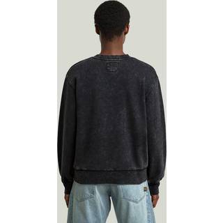 Washed A Line Script Sweater - Black - Women