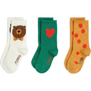 Mini Rodini Bear 3-pak Sokker  Multi 28-31 EU  Hvid  28-31 EU  Unisex