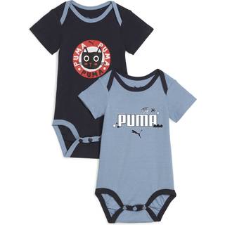PUMA Minicats Newborn 2-Pack Bodysuit Toddlers, Clothing, Cool Blue, 4-6M