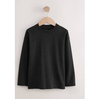 Next Black Relaxed Fit Long Sleeve Cosy T-Shirt (3-16yrs)