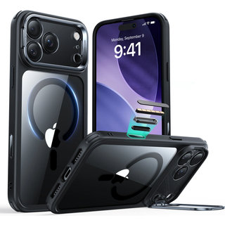 ESR Classic Kickstand HaloLock MagSafe iPhone 17 Pro Sort/gennemsigtig