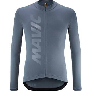Mavic Aksium Thermo Jersey Cykeljersey Herrer størrelse L farve grå/blå