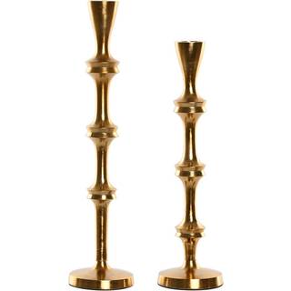 Kandelaber Home ESPRIT Gylden Aluminium Moderne 8 x 8 x 36 cm (2 enheder)