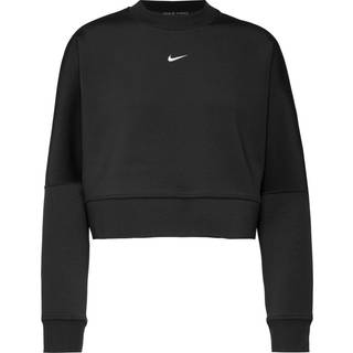 Nike DRI-FIT Oversized Crew Neck Cropped Top Str. S Sort Dame