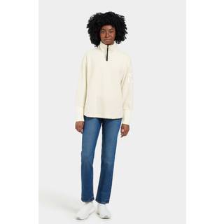 Didriksons Women's Monia Half-Zip Fleecejakke Damer størrelse 48 farve hvid