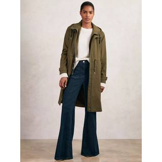 Reiss Reiss Khaki Alizeh Removable-Hood Parka Rain Coat
