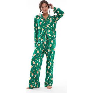 Loungeable Loungeable Christmas Gingerbread Jersey Pyjamas Set