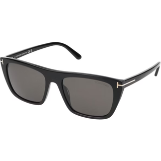 TOM FORD Mand FT1175 ASLAN 01A Solbriller Acetat Sort Røg Firkantet Normal