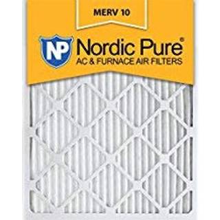 Nordic Pure 18x18x1 (17 3/4 x 17 3/4 x 3/4) Furnace Air Filters Merv 10 plisseret plus carbon 3 -pakke