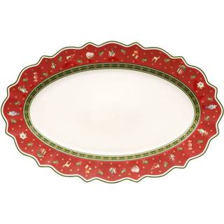 Villeroy & Boch Toy's Delight serveringsfad oval 31x50 cm Hvid-rød